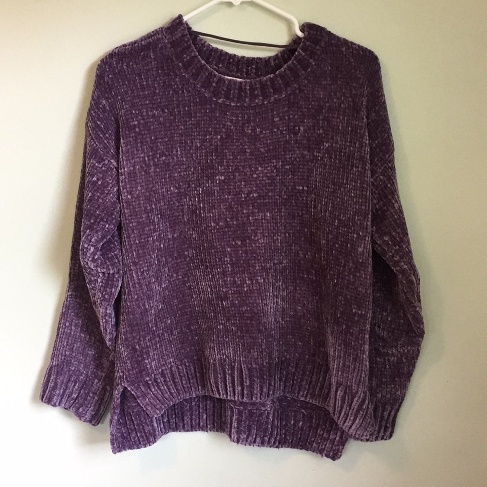 Purple Chenille Sweater